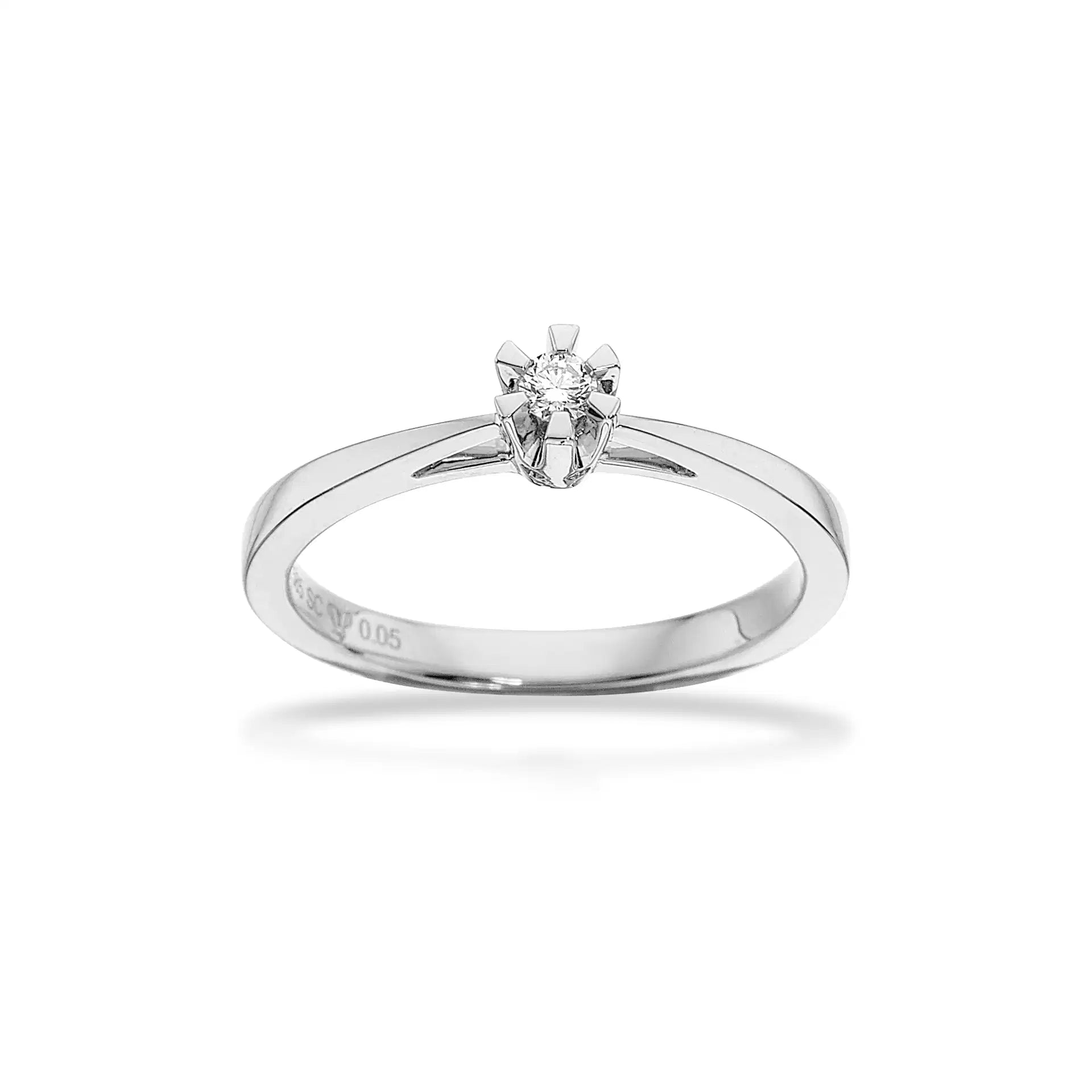 14KT HV RING PRINSESSE 0,05 W.VVS