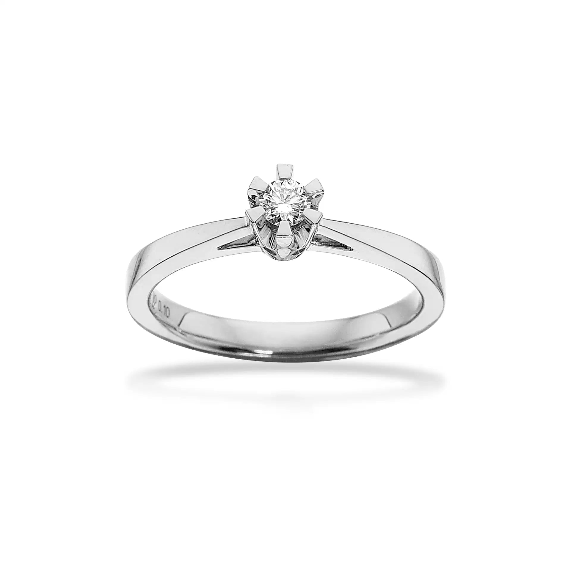 14KT HV RING PRINSESSE 0,10 W.VVS