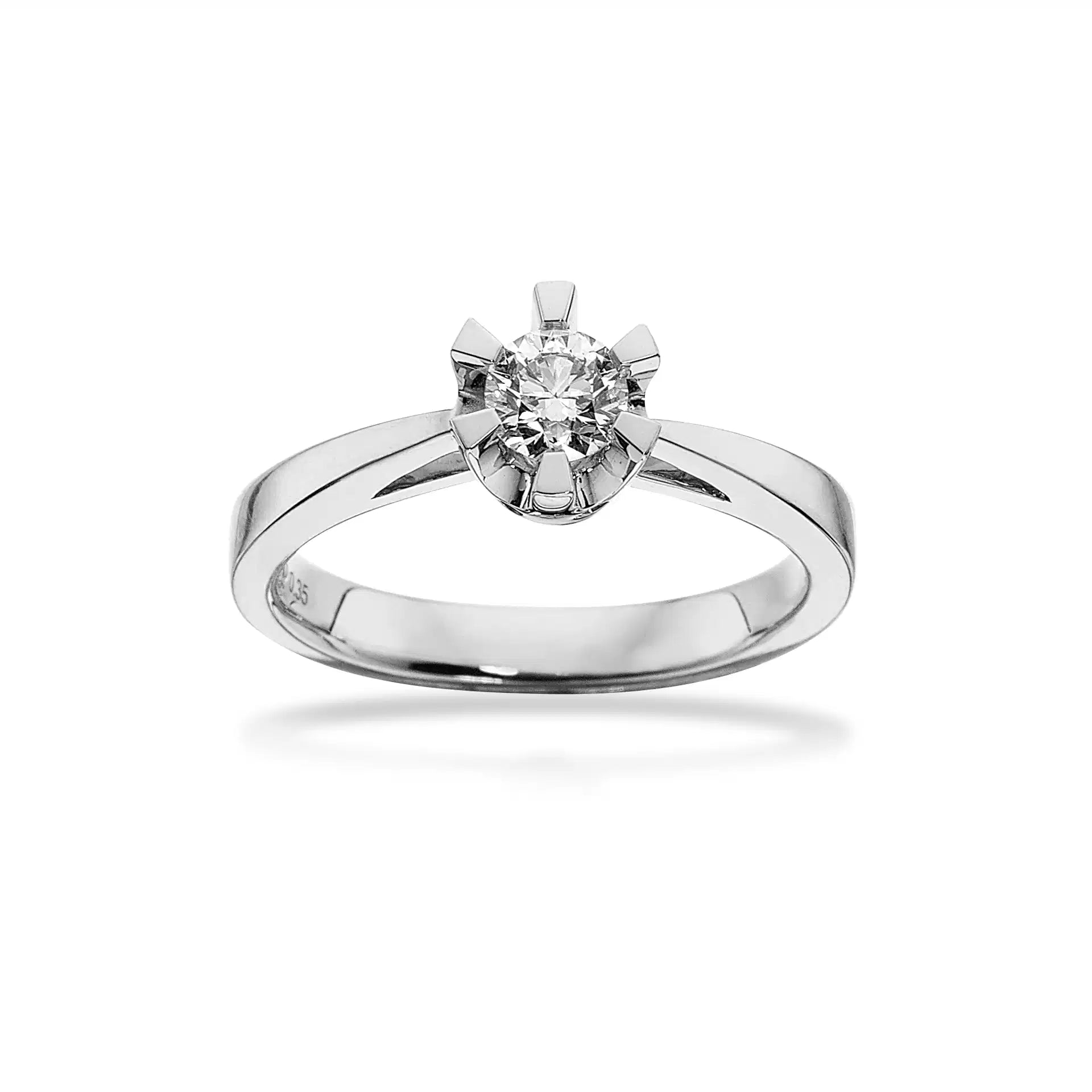 14KT HV RING PRINSESSE 0,35 W.VVS