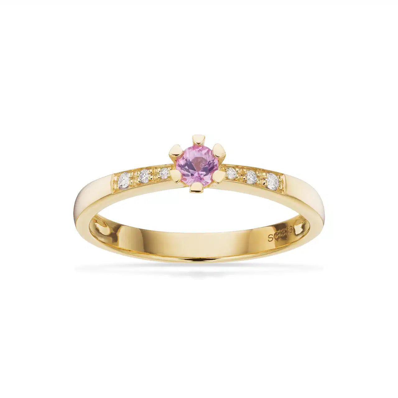 VIDA DARLING RING 0,10 PINK SAFIR 0,04H-W/P