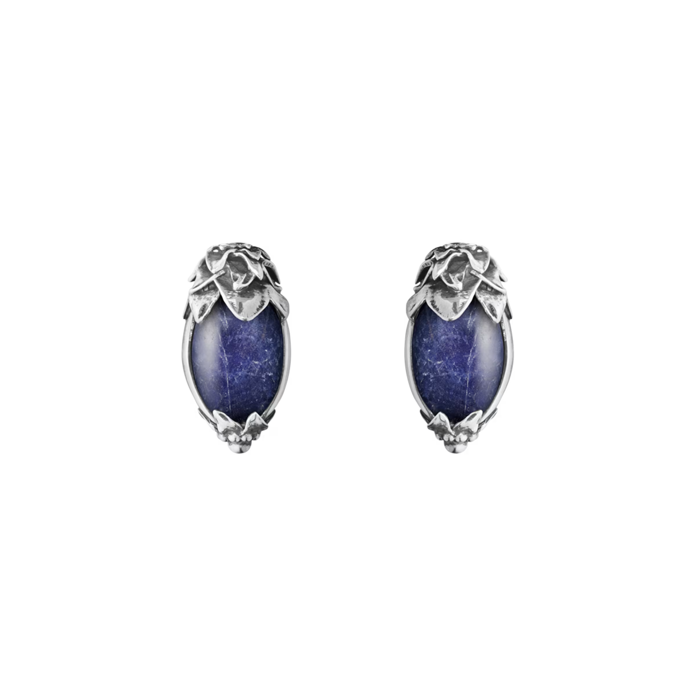2026 HERITAGE EAR CLIPS SILVER SODALITE