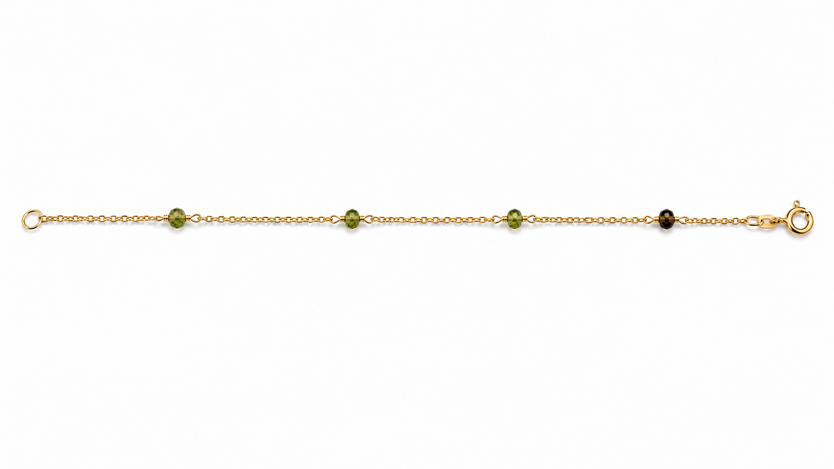 L.V.14KT.ARMBÅND ÆGTESTEN