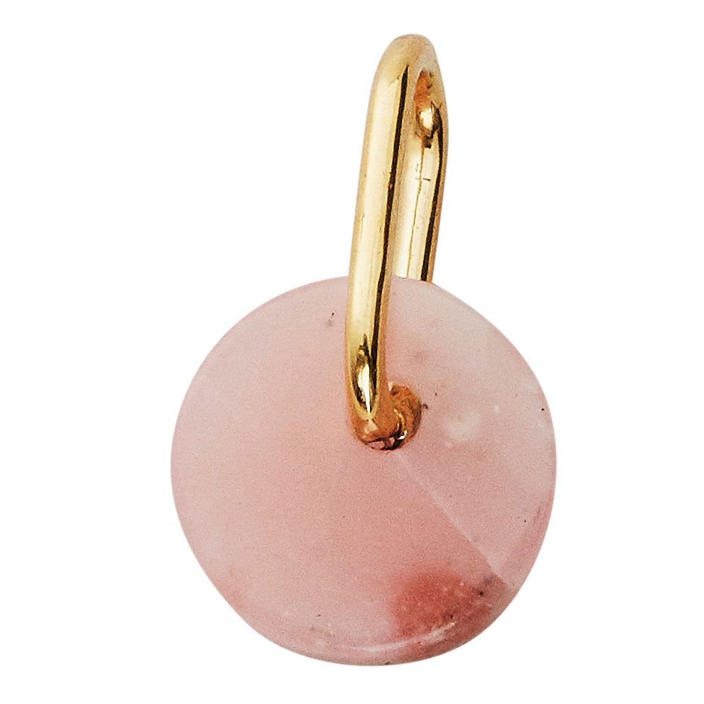 Design Letters, Pink Opal Vedhæng, Forgyldt
