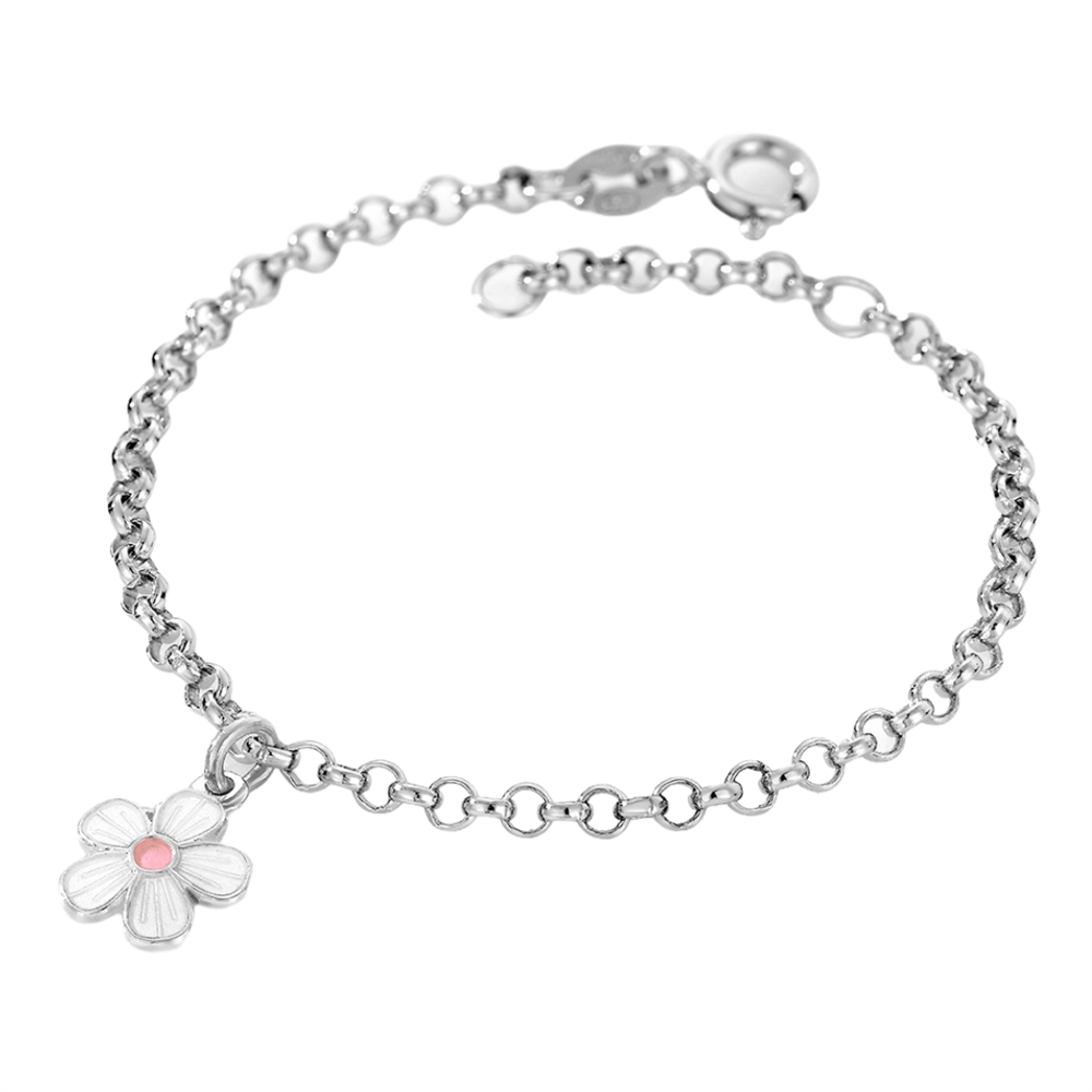 Blomst Sterling Sølv Børnearmbånd fra Nordlie 9050503