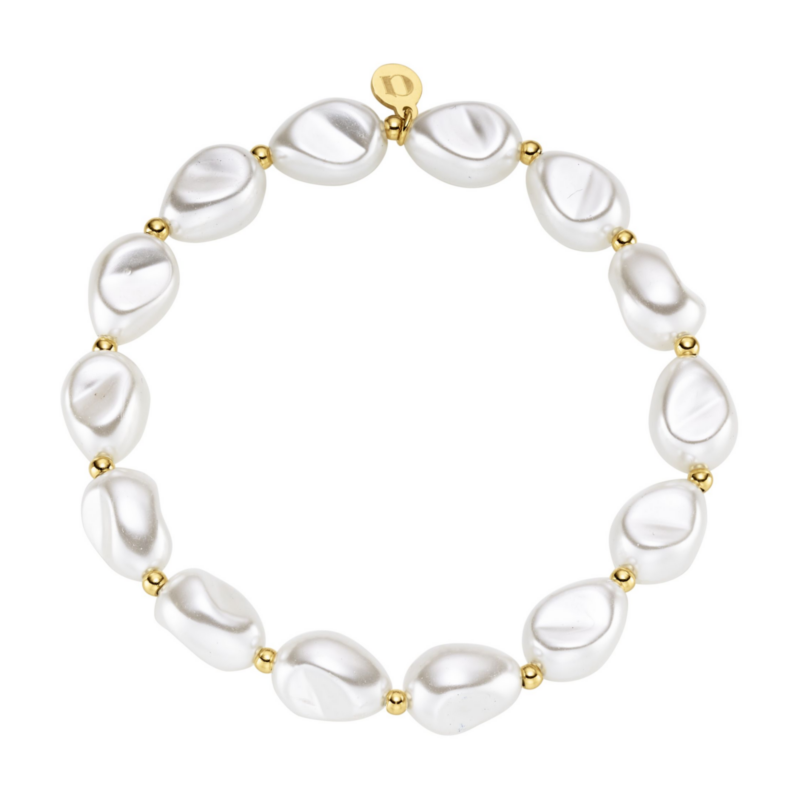 PERLE ARMBÅND IMITERET BAROKPERLE