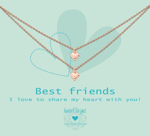 RELAZIONS SØLV/ROSAFG HALSKÆDE BEST FRIENDS 2N16HEA11R-2