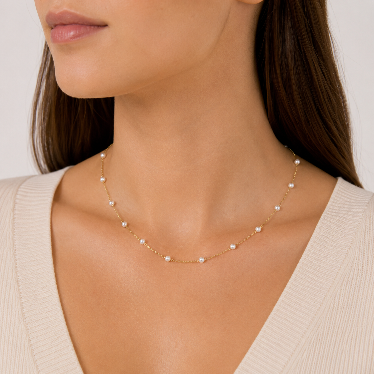 8KT.COLLIER FWP 40+2CM