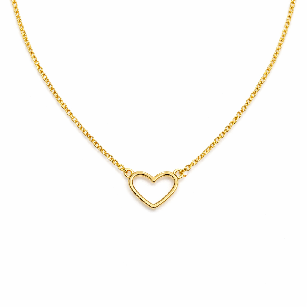 SØLV COLLIER HJERTE FG 42+3CM