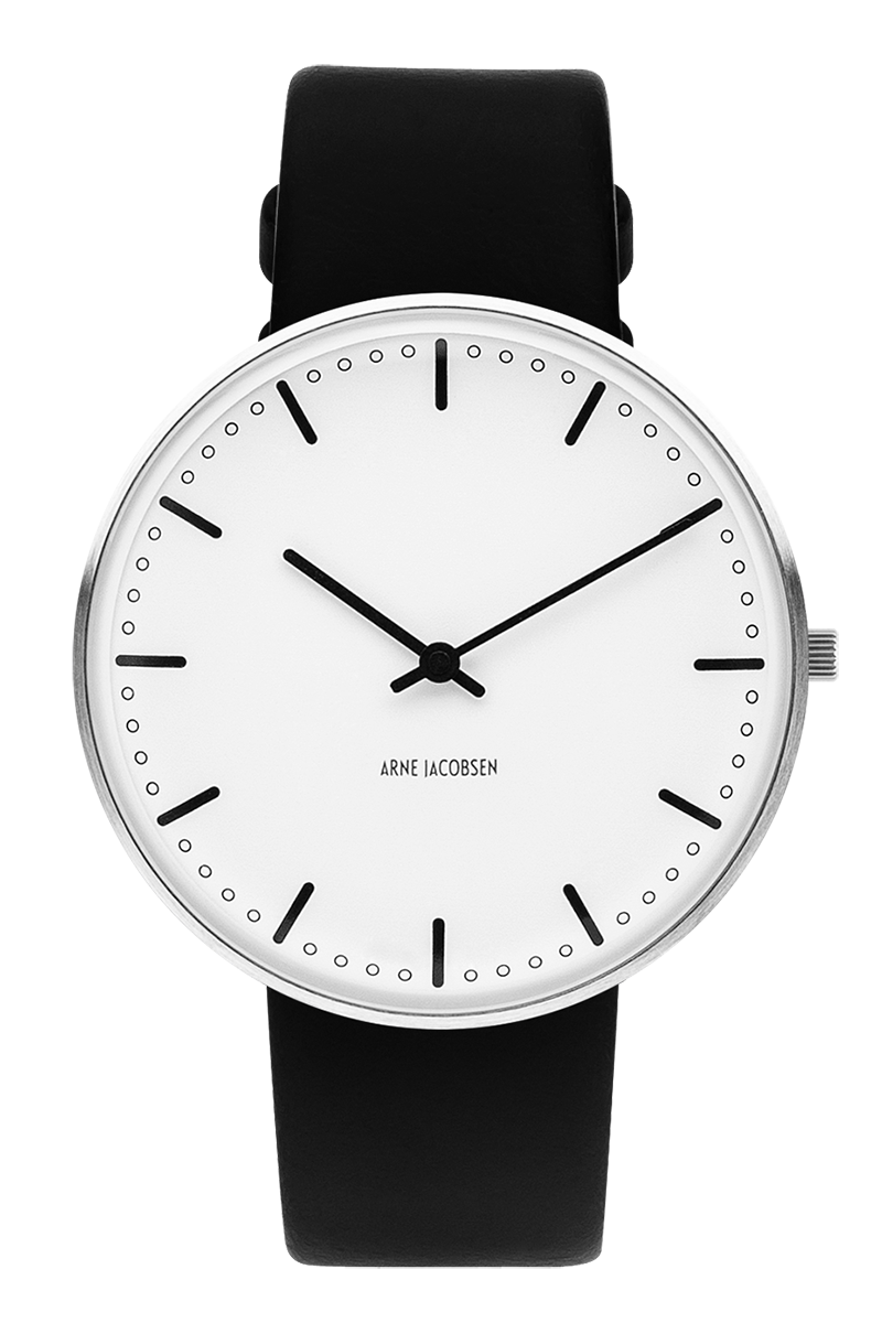 A.J. UR CITY HALL 40MM HVID SKIVE