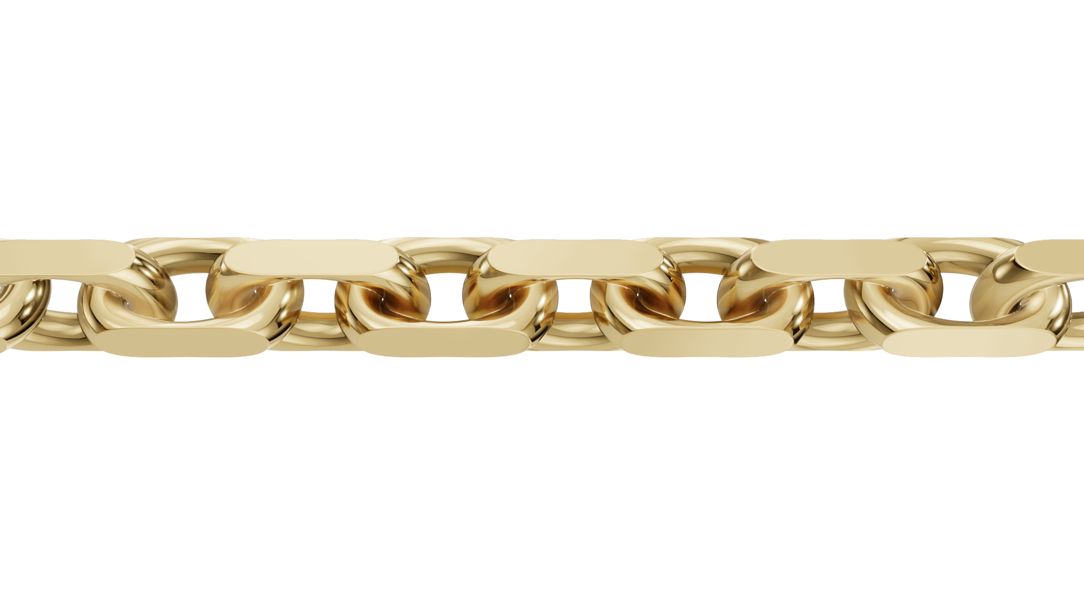 8KT.ARMBÅND ANKER FACET 3MM/19CM