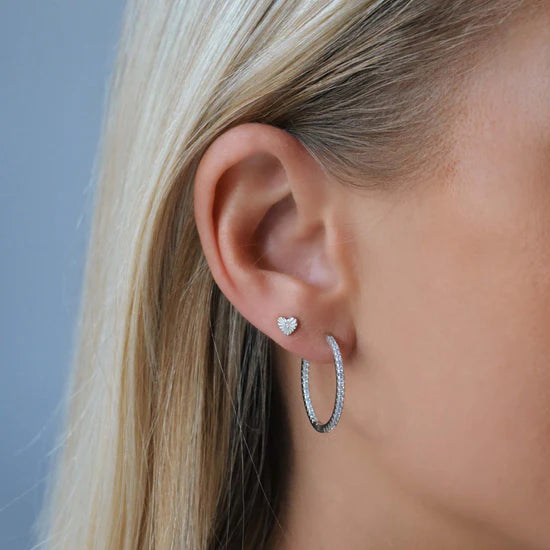 HJERTE ØRESTIKKER SØLV