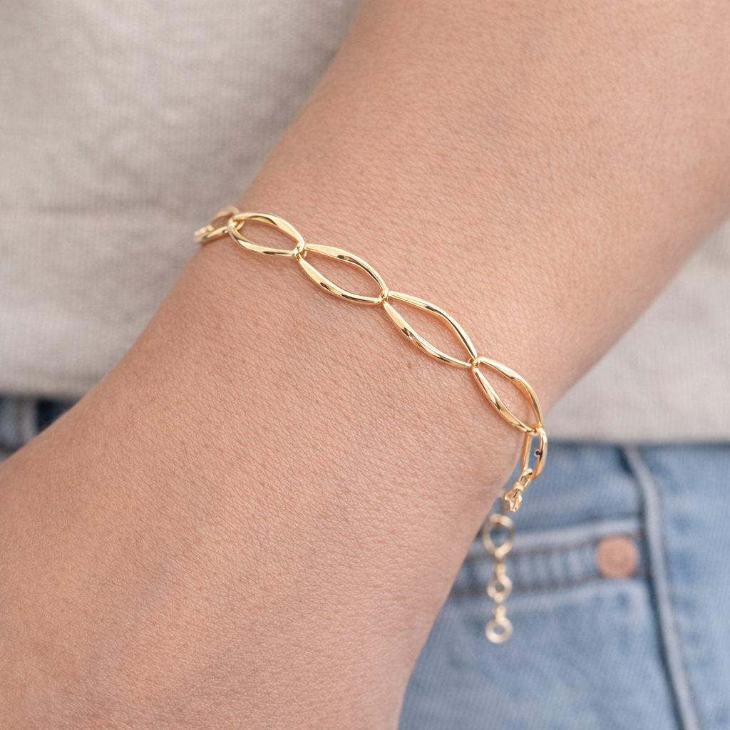 SØLV ARMBÅND FORG 18,5+2CM