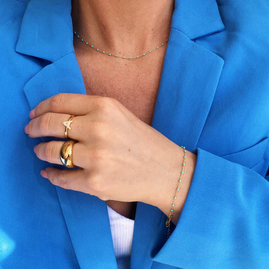 PANAMA RING FORGYLDT STÅL STR. 51