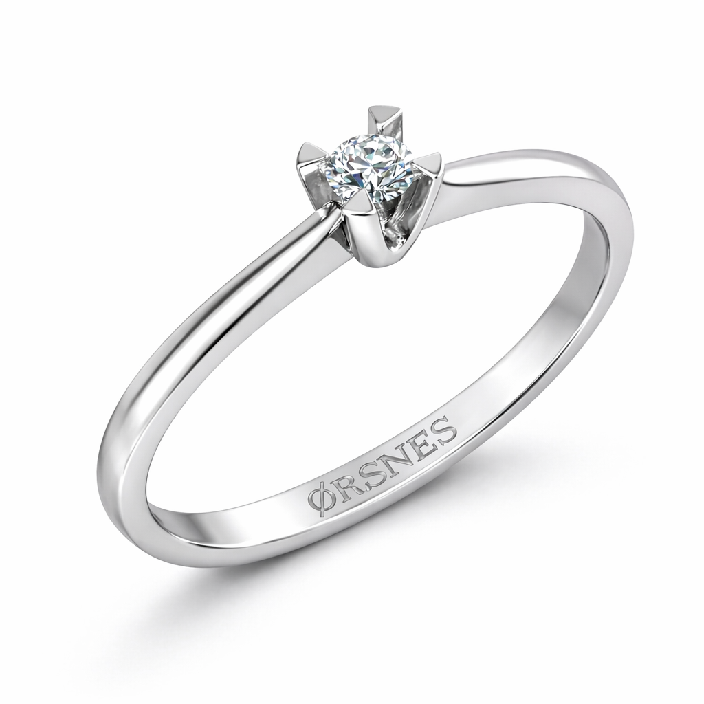 14KT HV.RING DIA 0,05 W.SI