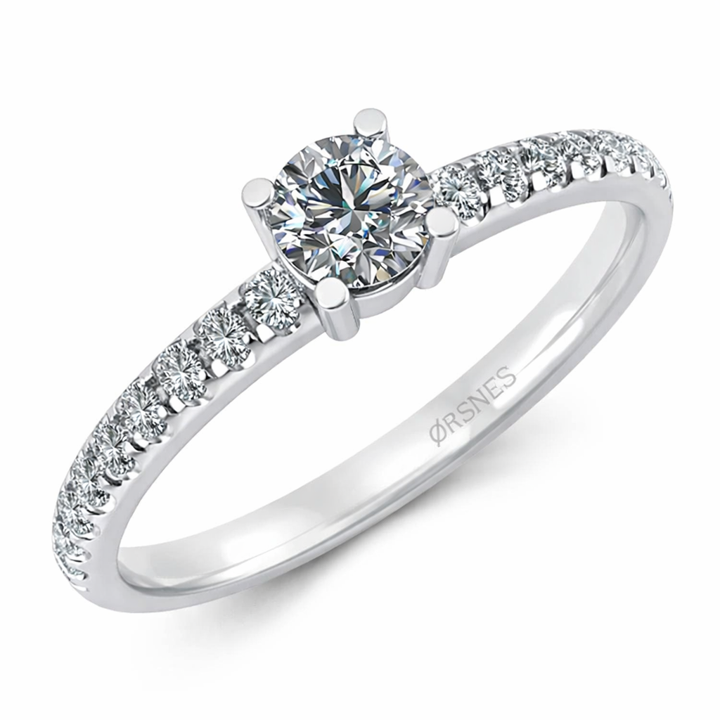 14KT.HV. RING IALT 0,30CT W.SI