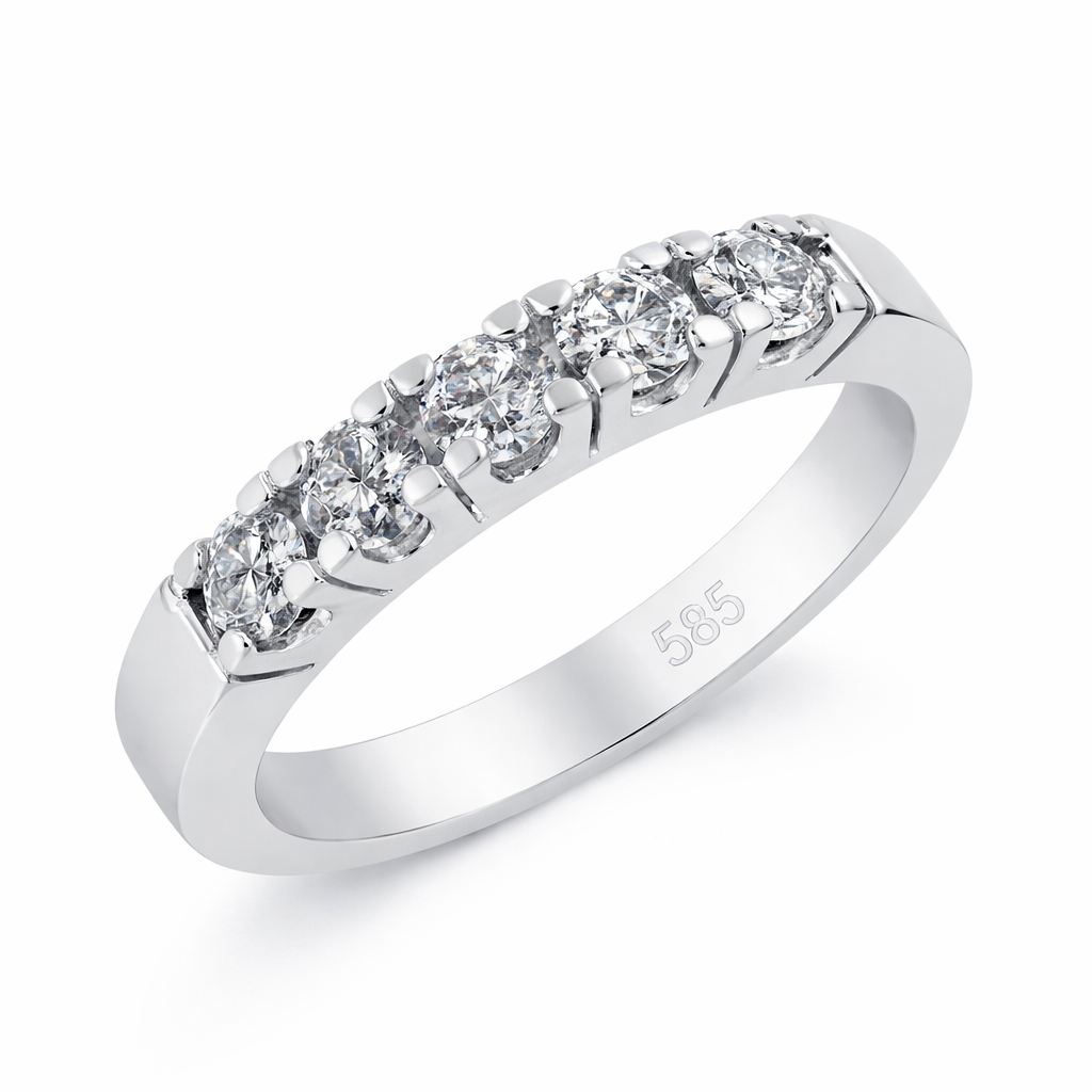 14KT.HV RING DIA 0,25 TW.SI