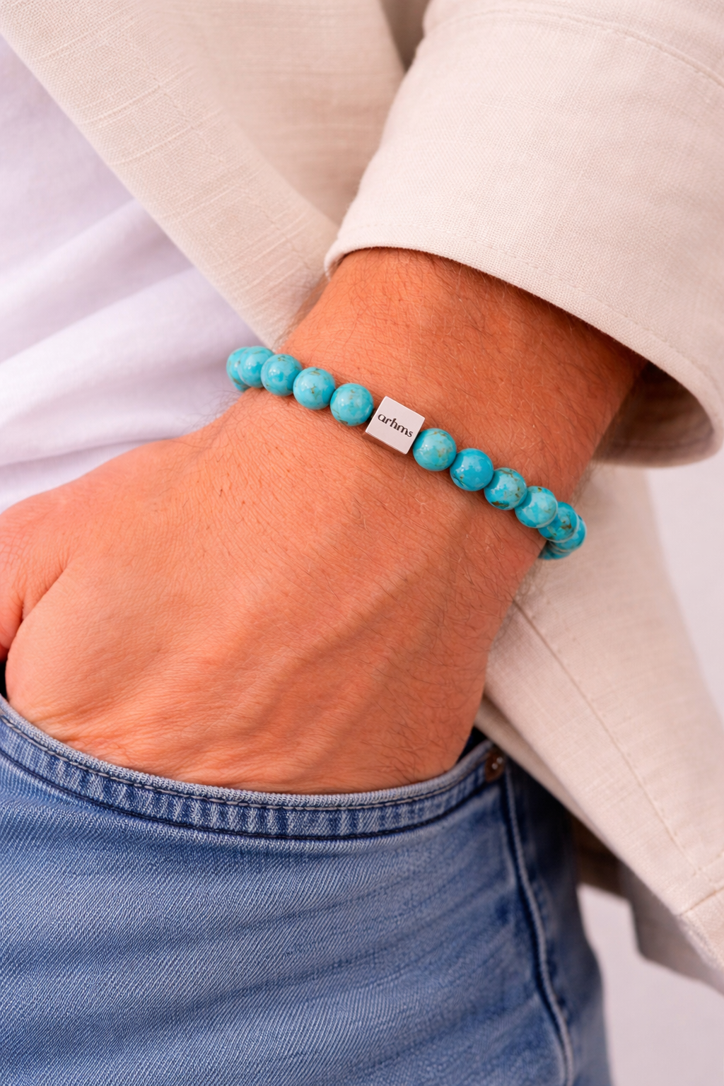 CAIRO BLÅ STEN ARMBÅND