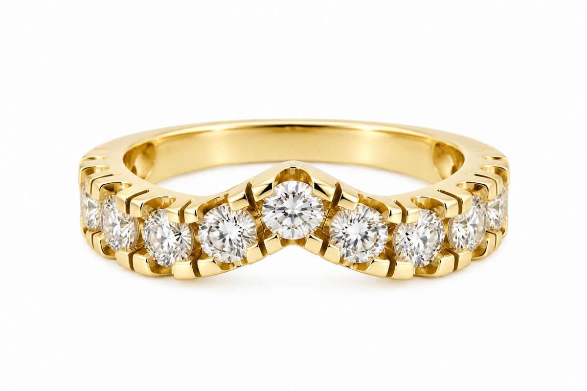 14KT.RING 9X0,10 W.SI V-FORM