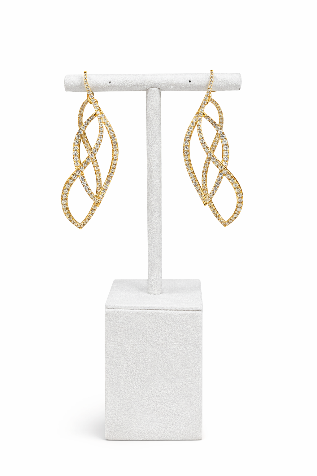 18KT.ØREHÆNGERE 6,67CT DOBBELT