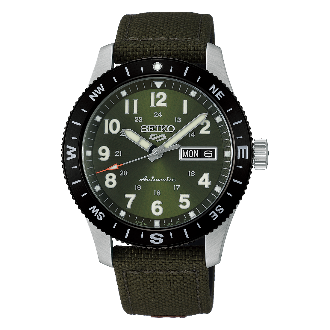 SEIKO 5 SPORTS THC CHL NYLON ZB GRØN 10 BAR