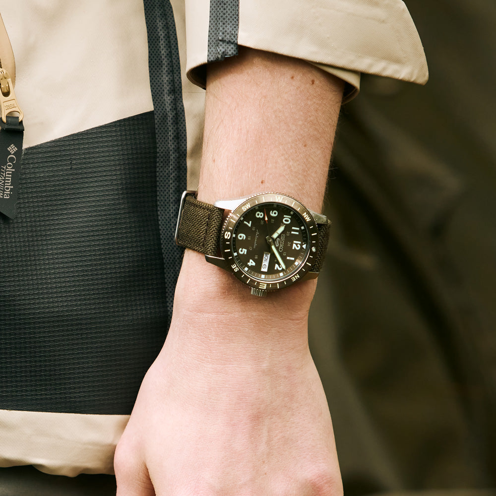 SEIKO 5 SPORTS THC CHL NYLON ZB BRUN