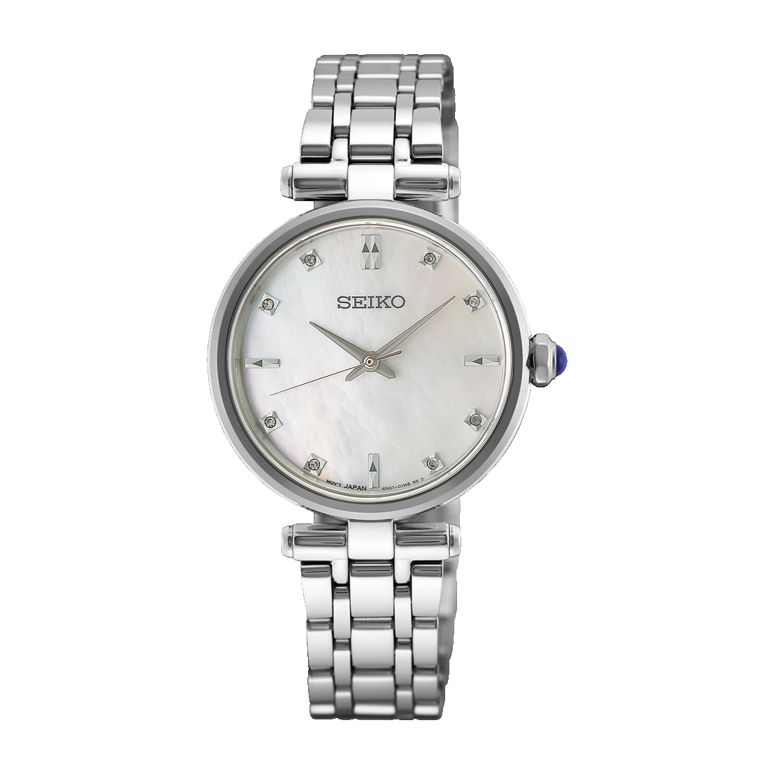SEIKO DAME STÅL LÆNKE MOP SKIVE 5 BAR