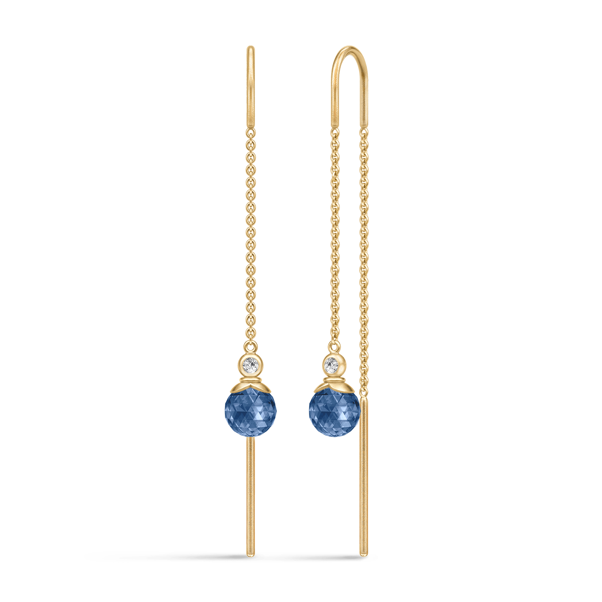 BERRY CHAIN EARRINGS SAFIR BLUE