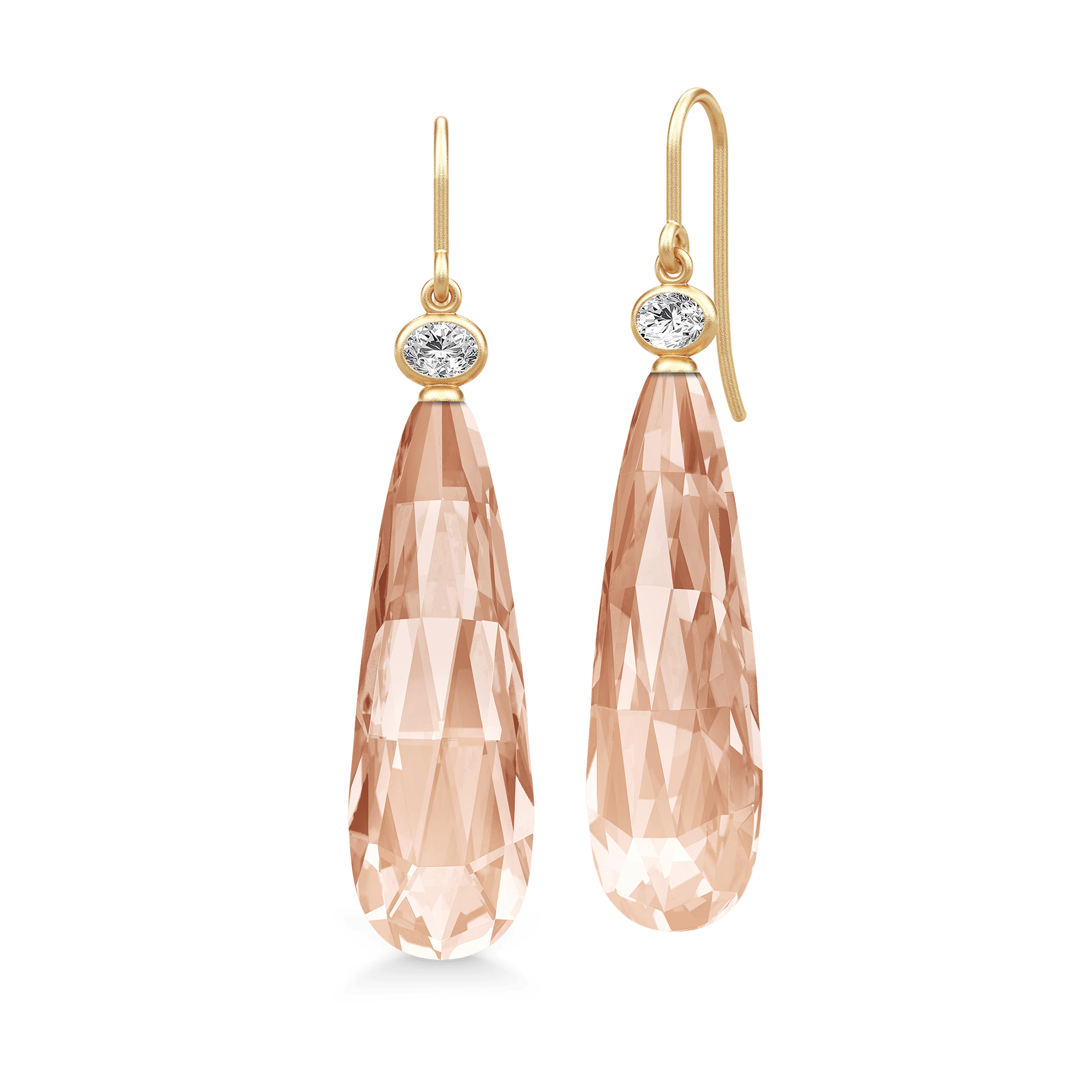 OFELIA DROP EARRING PEACH MORGANITE