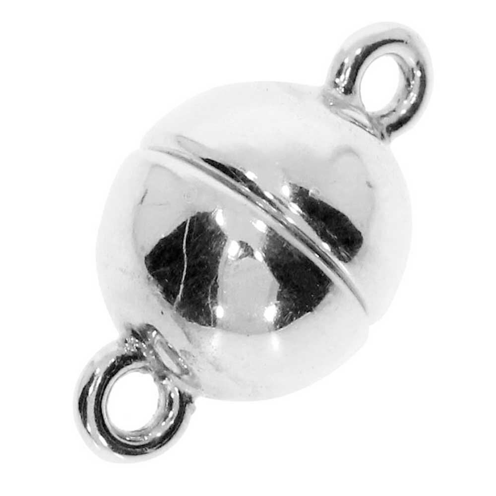 SØLV LÅS MAGNET KUGLE 8,5MM BLANK