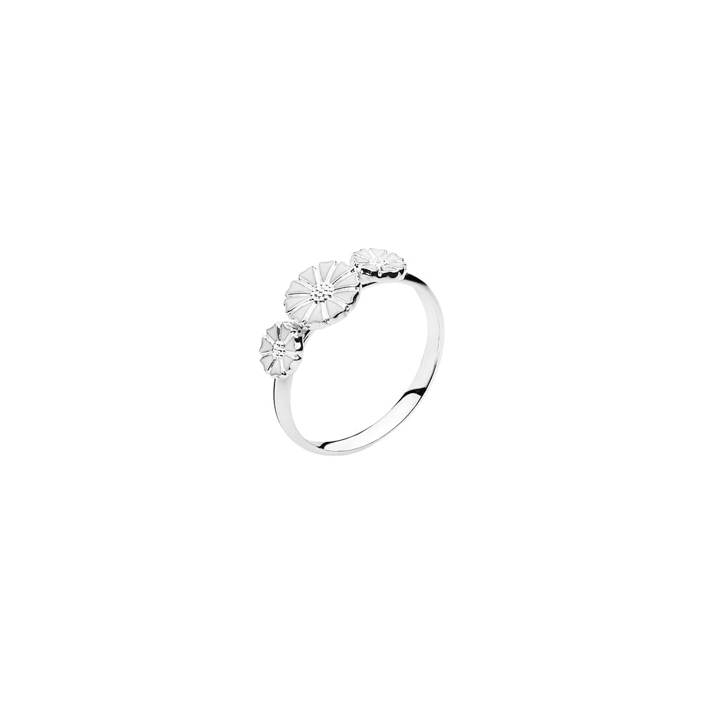 SØLV RING MARGURIT 1X7,5+2X5MM