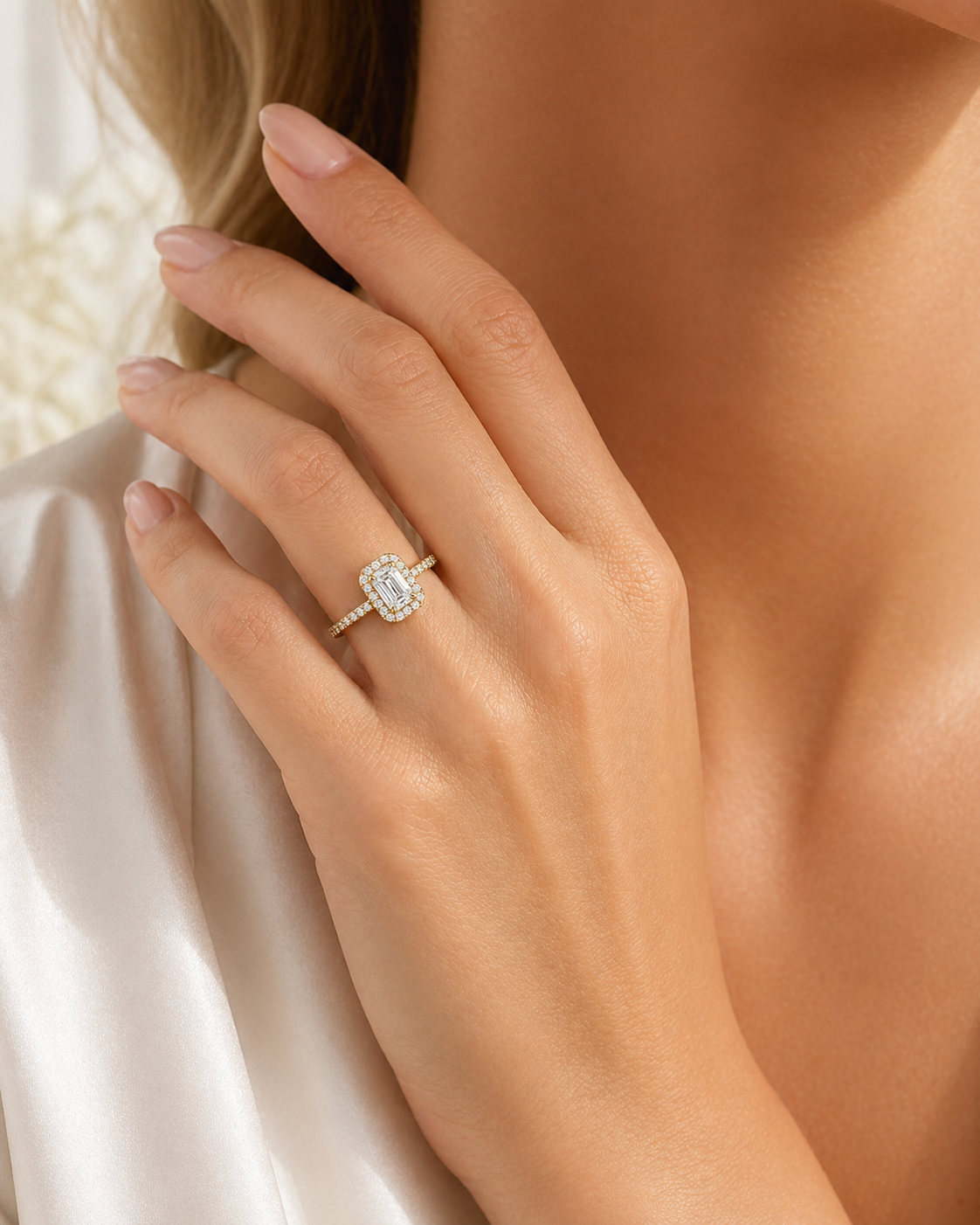 14KT.RING 0,22 W.SI+0,50CT EM DIA