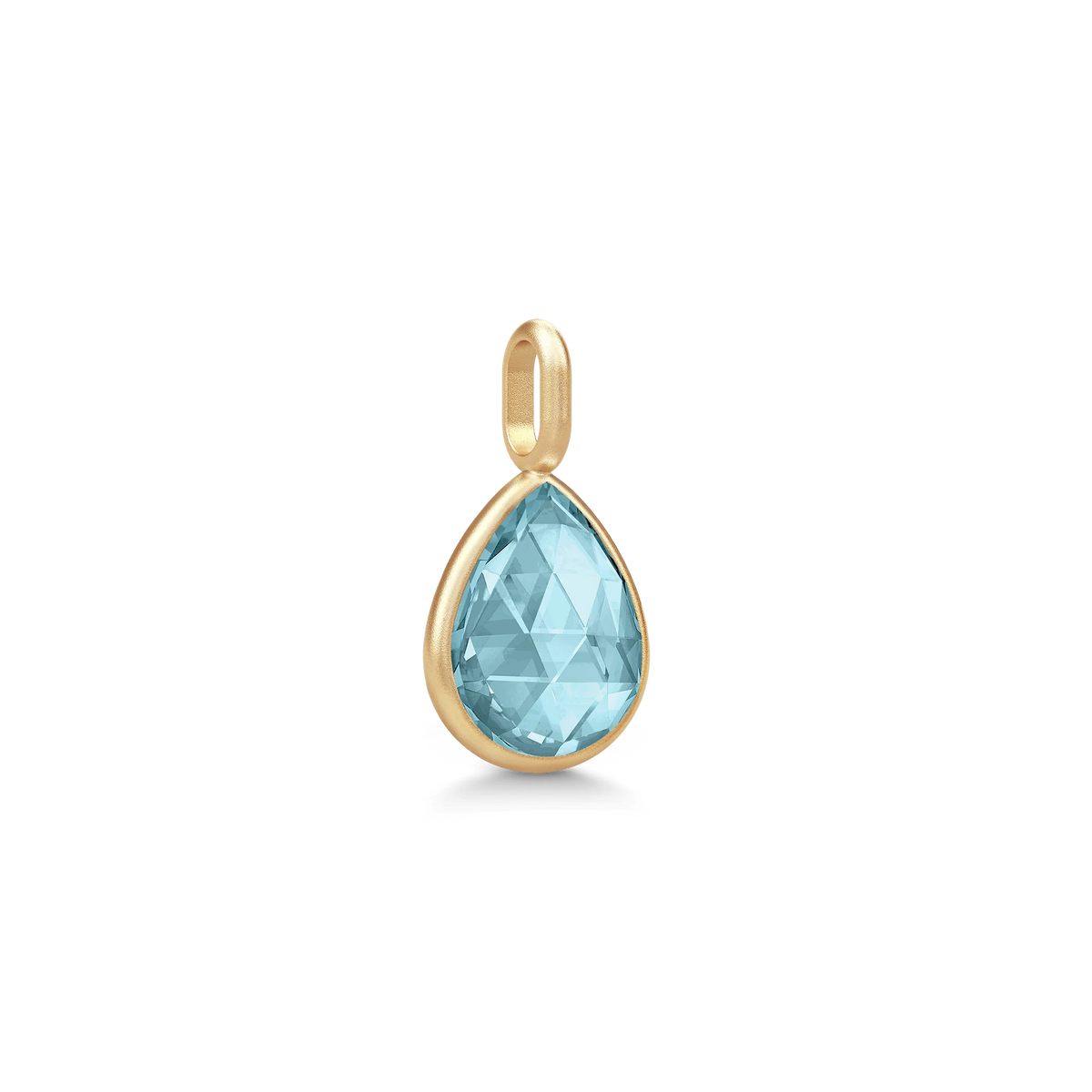 SØLV VEDHÆNG LEA FORG. AQUA BLUE