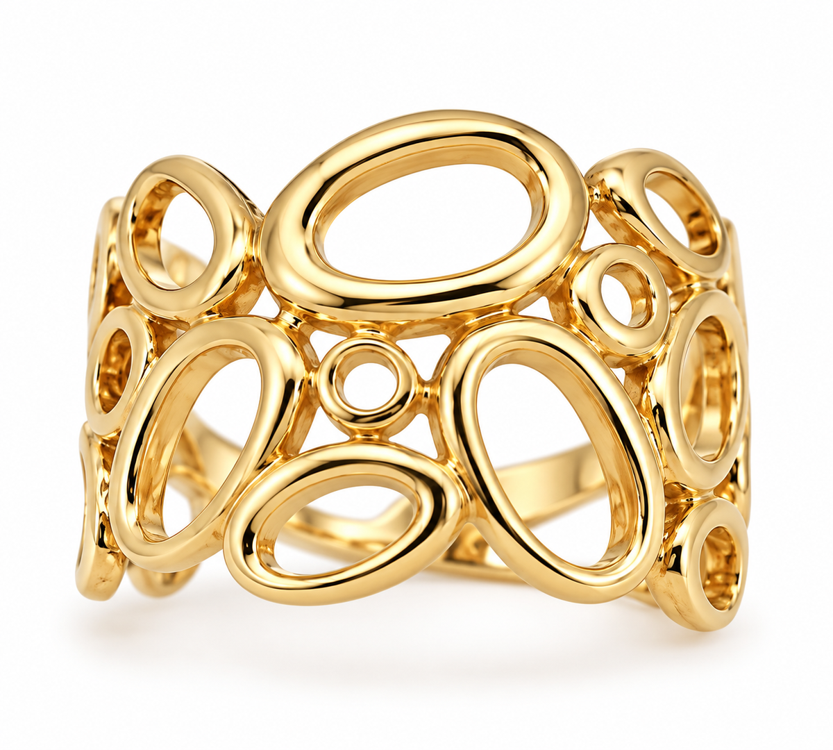 8KT.RING OVALE RINGE