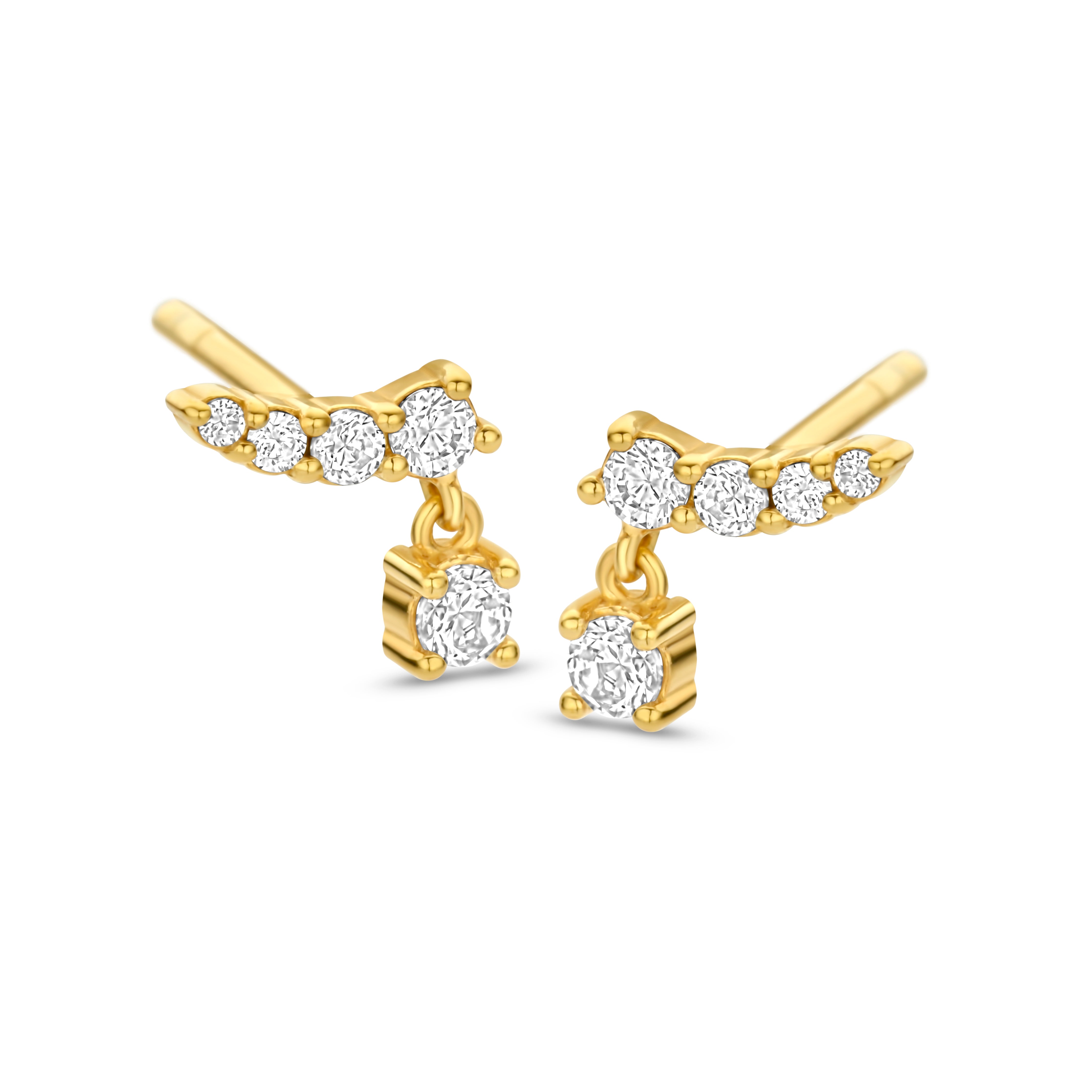 Spirit Icons Sparkle Stud øreringe i 18 karat forgyldt sølv S42412