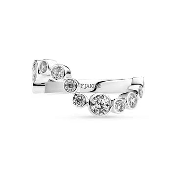 RING SARDINIEN WAVE – RHODINERET, MED HVIDE ZIRKONIA