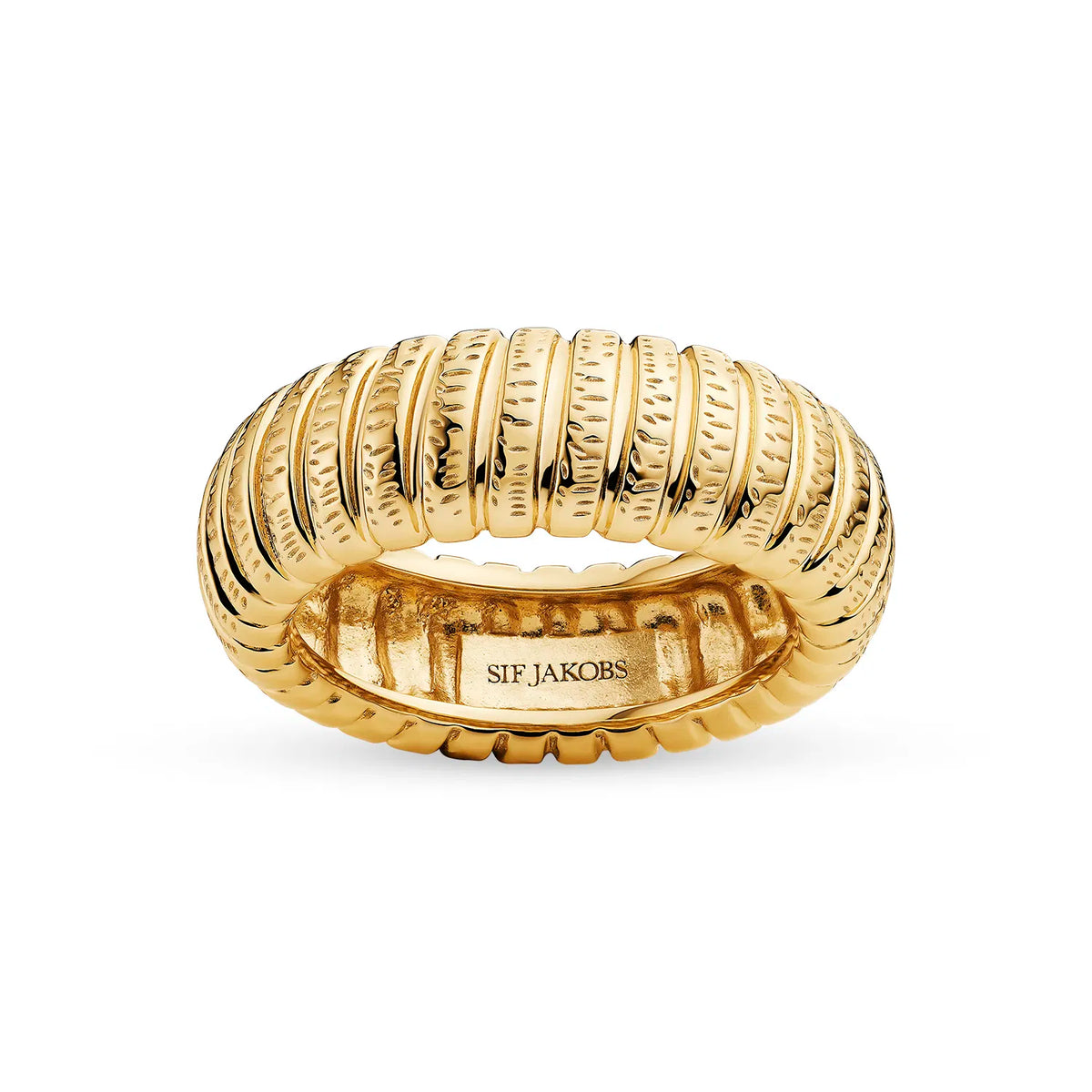 RING RIVA – 18K FORGYLDT, MED EN POLERET OVERFLADE