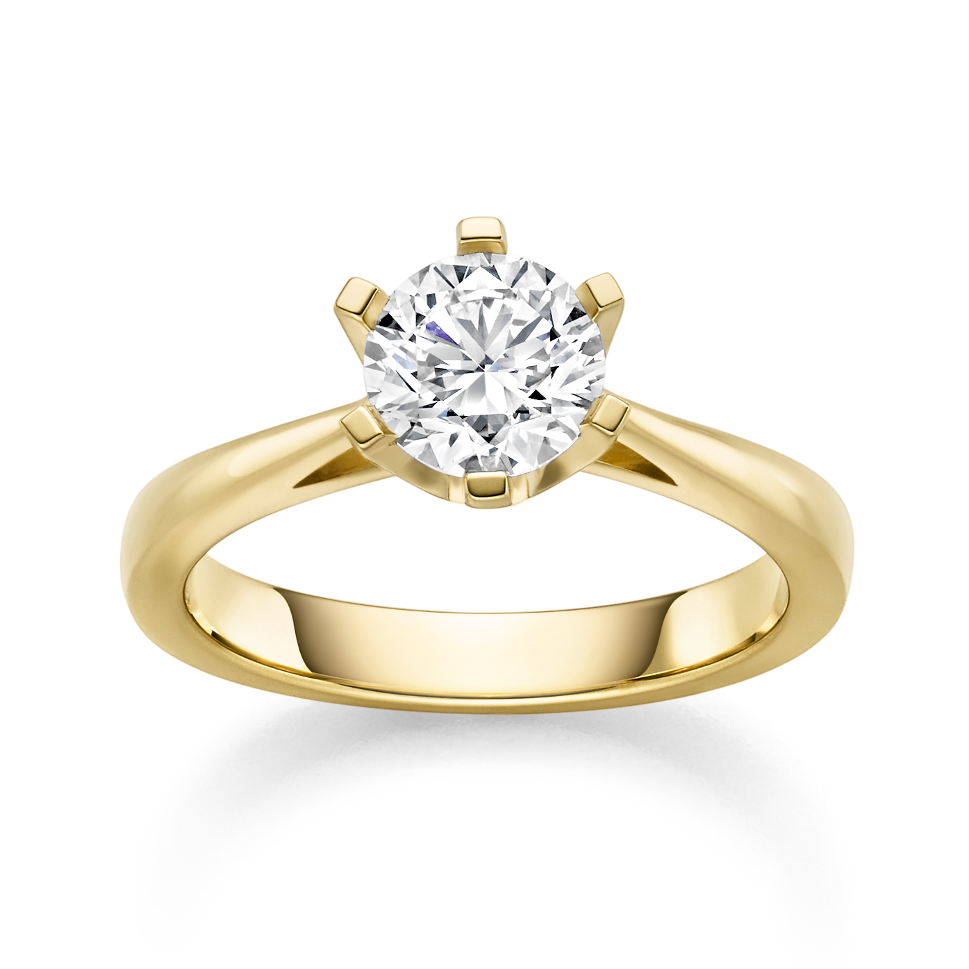 MISS DIAMOND 14 KT.GULDRING MED 1,50 CT LAB GROWN DIAMANT.