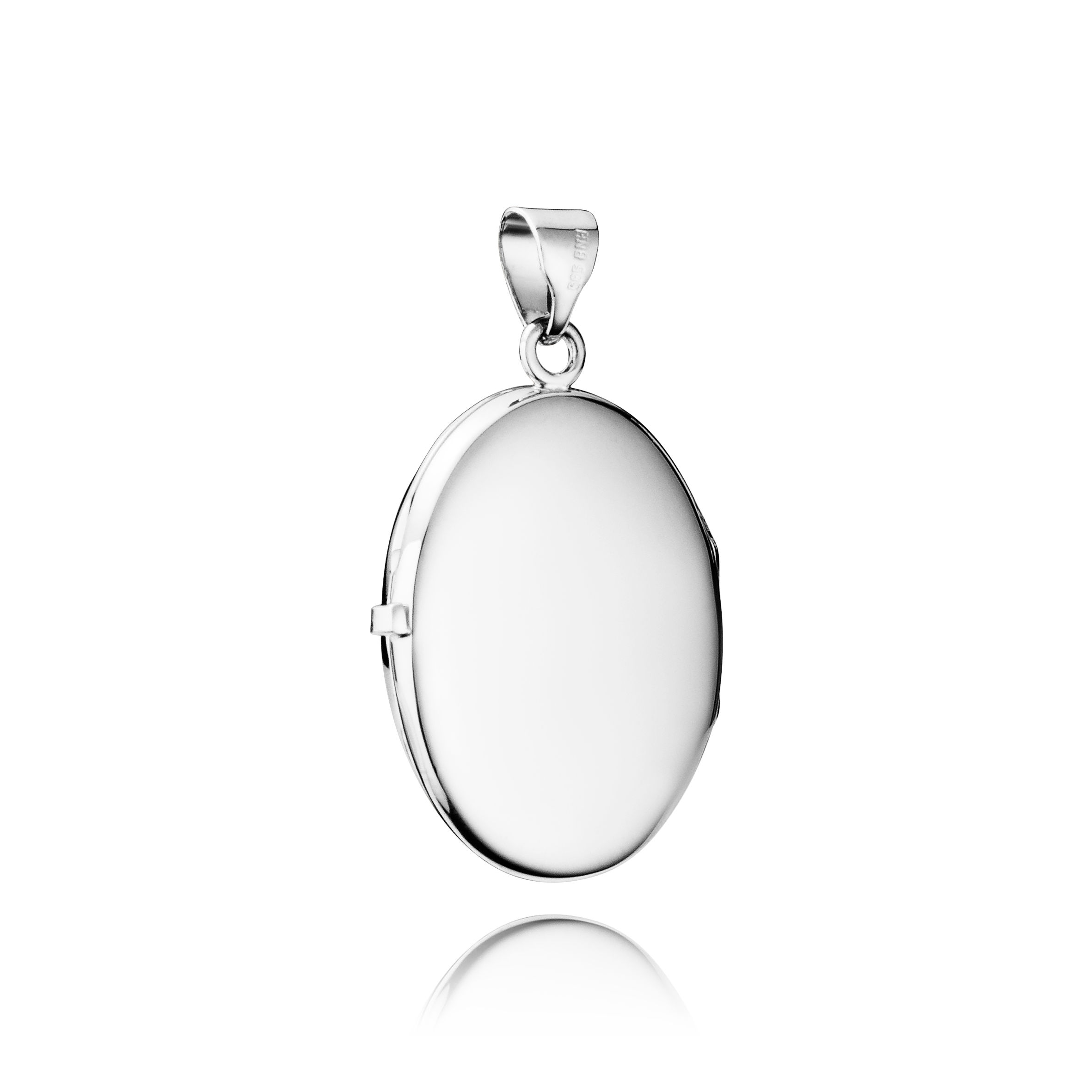 SØLV MEDALJON OVAL BLANK