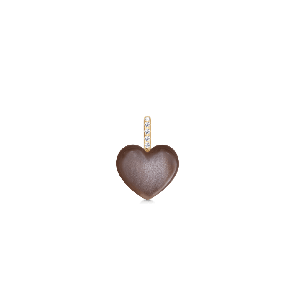 LUNA LOVE VEDHÆNG 0,0125CT CHOCOLATE MÅNESTEN