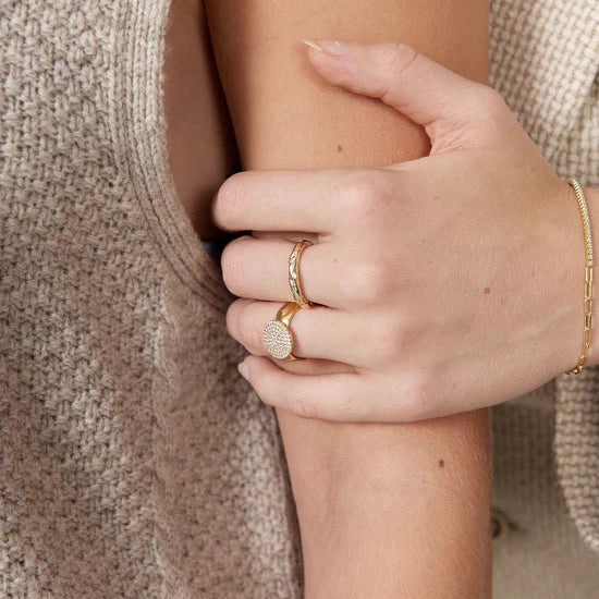 ZÜRICH RING FORGYLDT SØLV M.ZIR