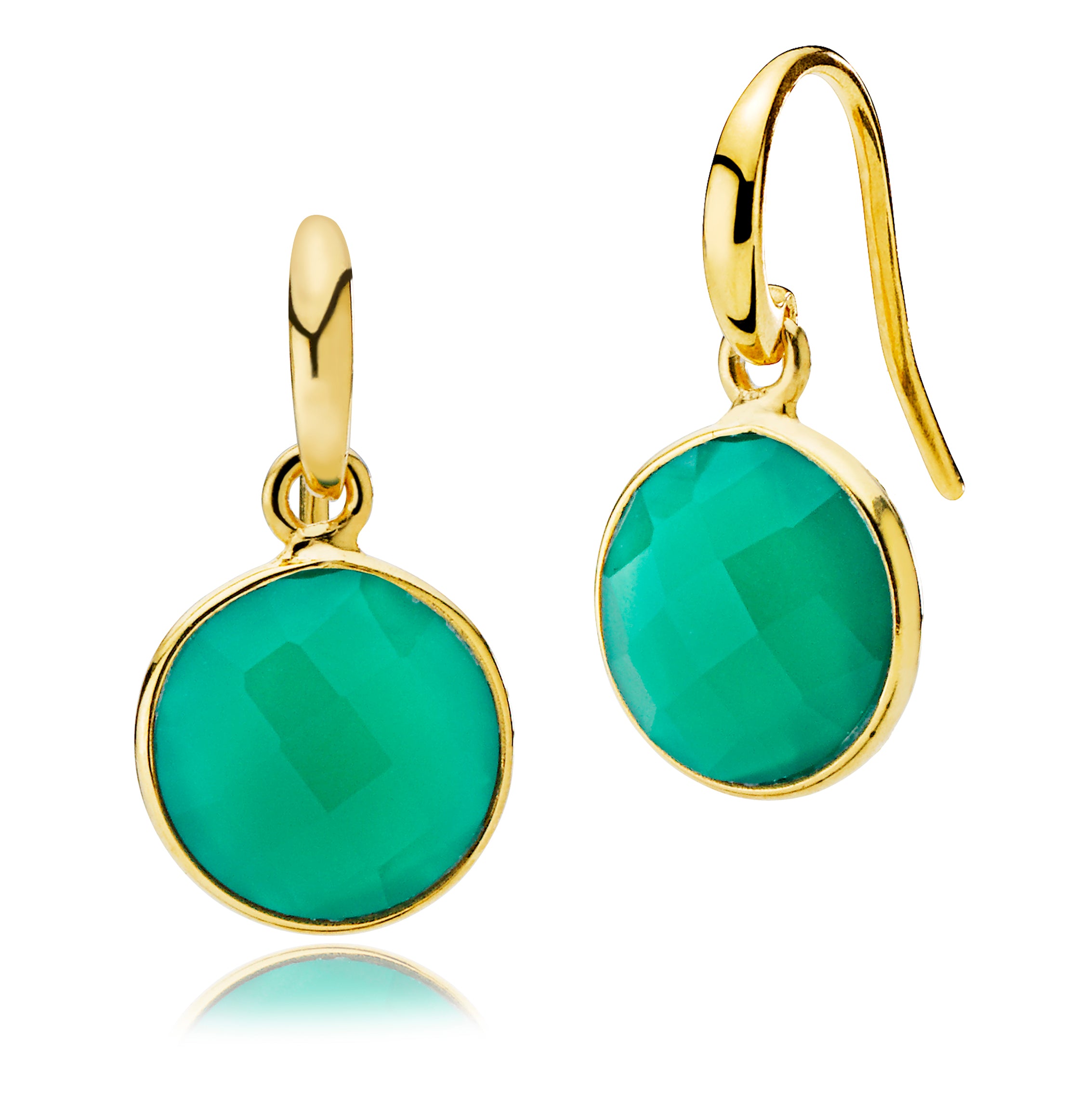 IZABEL CAMILLE PRIMA DONNA ØREHÆNGERE SØLVFORGYLDT MED GRØN ONYX A1460GS-GREENONYX