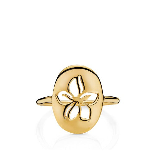 Izabel Camille Hibiscus Ring i Forgyldt Sølv A4142GS