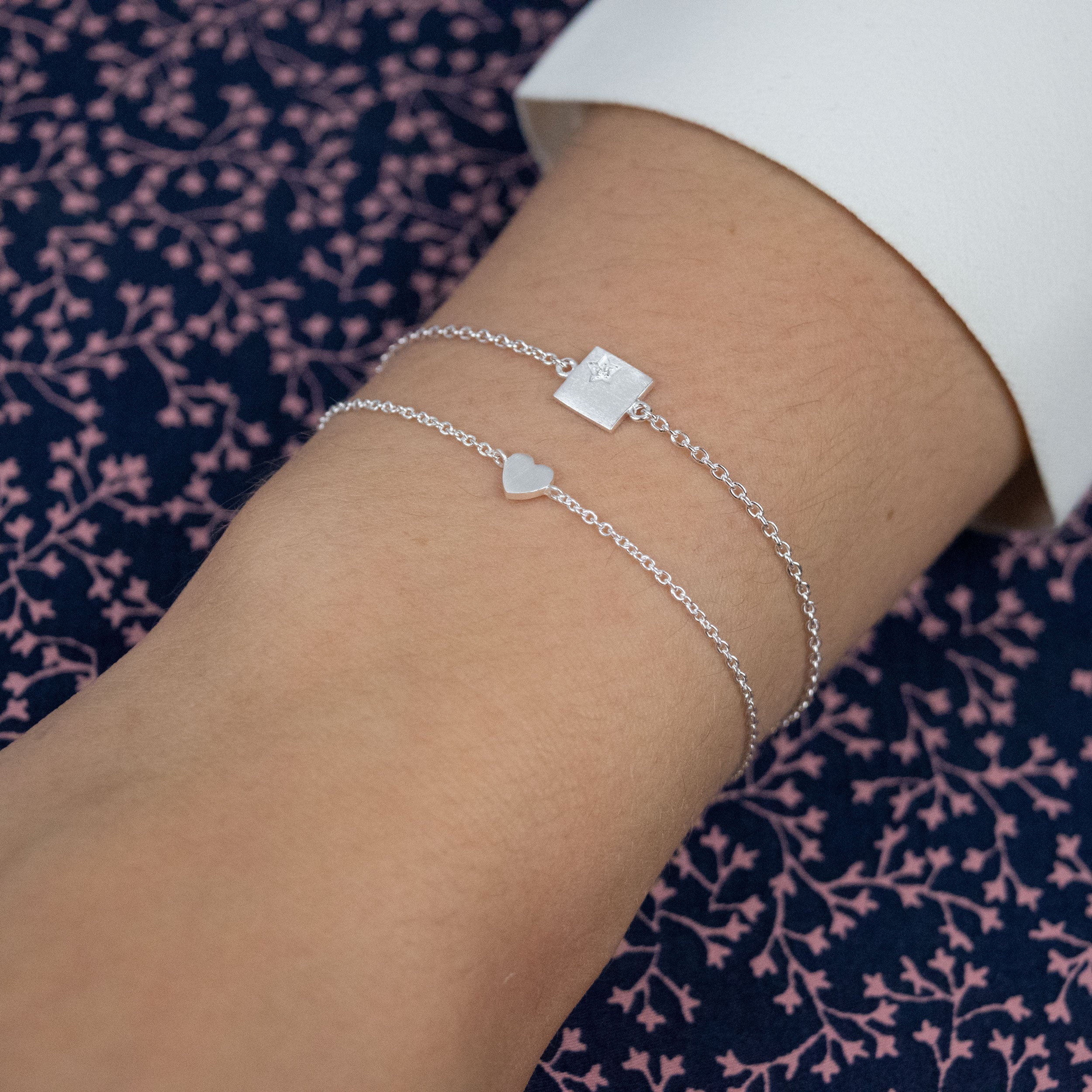 Pernille Corydon, Diamond Square Armbånd, Sølv