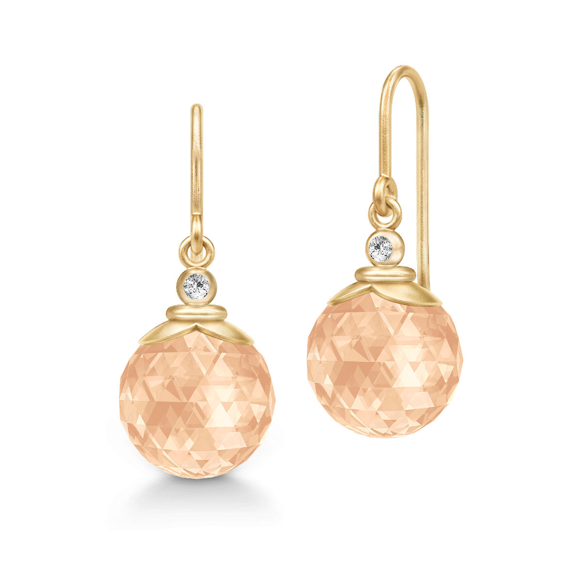 BERRY EARRING PEACH MORGANITE