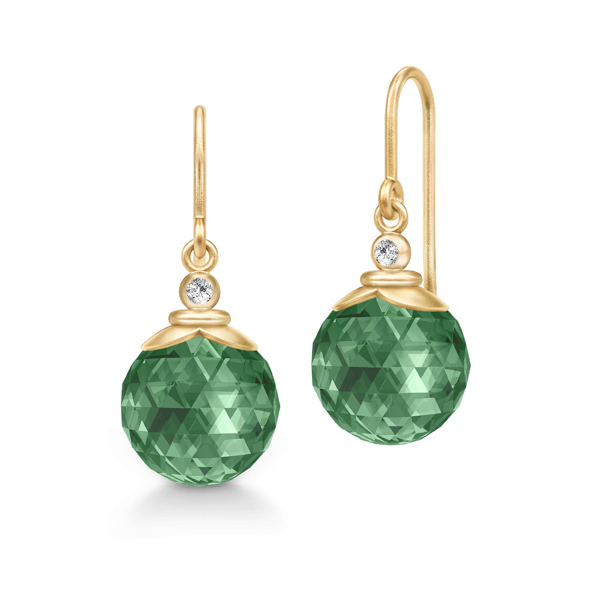 Berry Forgyldt Sølv Øreringe fra Julie Sandlau med Turmalin