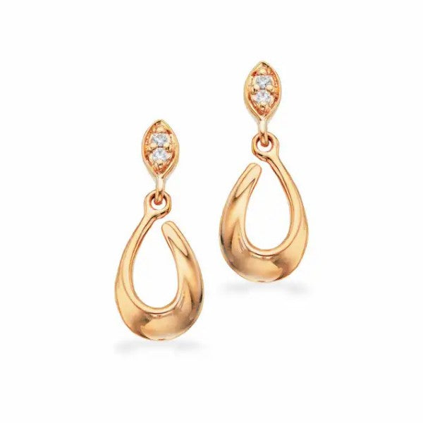 ØRERINGE CUBIC ZIR. 8 KT.