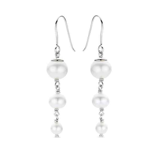 Spirit Icons Confetti Pearl Ørehængere i Sterling Sølv med Ferskvandsperler