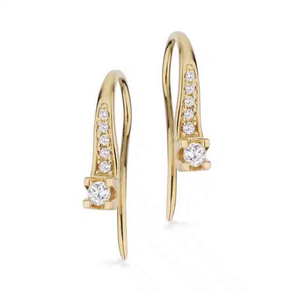 KLEOPATRA QUEEN ØREBØJLER 0,10+0,05 H-W/SI 14 KT