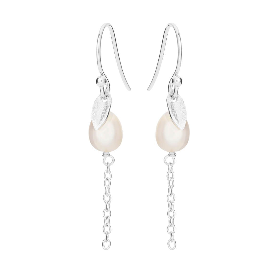 Susanne Friis Bjørner Sterling Sølv Øreringe med Perle