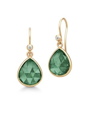 SØLV ØERBØJLE LEA FORG. TURMALIN